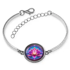 Браслет металлический Лотос неон BSI-0170