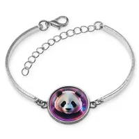 Браслет металлический Панда неон BSI-0174