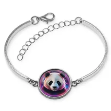 Браслет металлический Панда неон BSI-0174