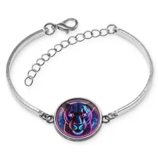 Браслет металлический Дикая кошка неон BSI-0175