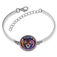 Браслет металлический Рысь неон BSI-0176