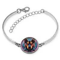 Браслет металлический Пес неон BSI-0178