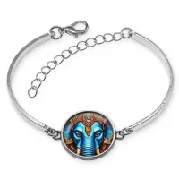 Браслет металлический Ганеша неон BSI-0187