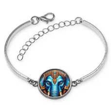 Браслет металлический Ганеша неон BSI-0187