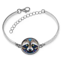 Браслет металлический Мозаичный енот BSI-0189