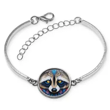 Браслет металлический Мозаичный енот BSI-0189