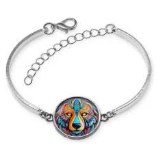 Браслет металлический Медведь BSI-0197