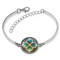 Браслет металлический Клевер удачи BSI-0209