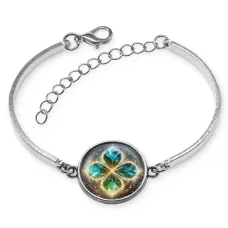 Браслет металлический Клевер удачи BSI-0209