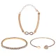 Набор из 3 браслетов, цвет золотой BSN062-G