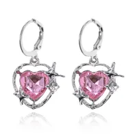 Серьги Звезды и сердце, 30х15х10мм SE281