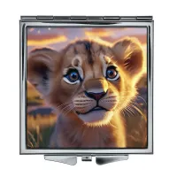 Складное зеркало квадратное Львенок ZER2-0907