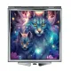 Складное зеркало квадратное Кошка и котенок ZER2-0908