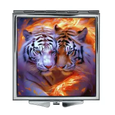 Складное зеркало квадратное Два тигра ZER2-0909