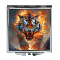 Складное зеркало квадратное Пламенный тигр ZER2-0910