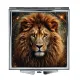 Складное зеркало квадратное Лев портрет ZER2-0914