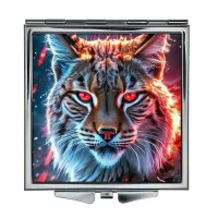 Складное зеркало квадратное Дикая кошка ZER2-0915