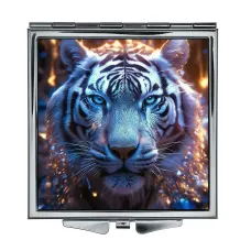 Складное зеркало квадратное Белый тигр ZER2-0922