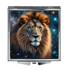 Складное зеркало квадратное Лев звездное небо ZER2-0925