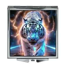 Складное зеркало квадратное Молниевый тигр ZER2-0927