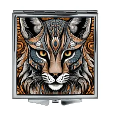 Складное зеркало квадратное Хищный зверь ZER2-0938