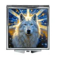 Складное зеркало квадратное Белый волк ZER2-0945