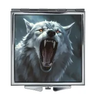 Складное зеркало квадратное Белый волк ZER2-0956