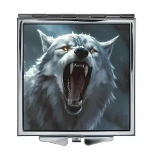 Складное зеркало квадратное Белый волк ZER2-0956