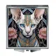 Складное зеркало квадратное Кот сфинкс ZER2-0980