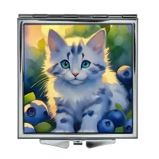 Складное зеркало квадратное Котенок ZER2-0981