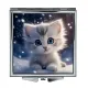 Складное зеркало квадратное Котенок на снегу ZER2-0984