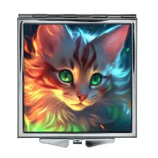 Складное зеркало квадратное Котенок ZER2-1015