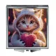 Складное зеркало квадратное Кошка в свитере ZER2-1018