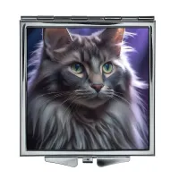 Складное зеркало квадратное Кошка ZER2-1022