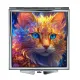 Складное зеркало квадратное Кошка сюрреализм ZER2-1024