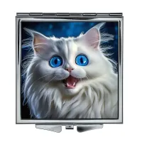 Складное зеркало квадратное Кошка в удивлении ZER2-1030