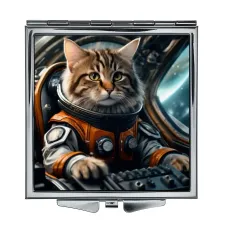 Складное зеркало квадратное Кот пилот ZER2-1060