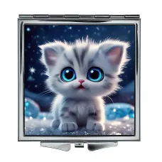 Складное зеркало квадратное Котенок ZER2-1087