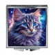 Складное зеркало квадратное Котенок космос ZER2-1105