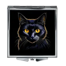 Складное зеркало квадратное Черный кот ZER2-1114