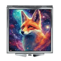 Складное зеркало квадратное Космическая лиса ZER2-1115