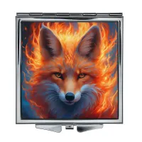 Складное зеркало квадратное Пламенный лис ZER2-1117