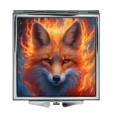 Складное зеркало квадратное Пламенный лис ZER2-1117