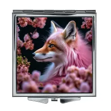 Складное зеркало квадратное Лиса в профиль ZER2-1124