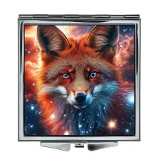 Складное зеркало квадратное Лиса космос ZER2-1125