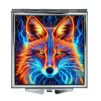 Складное зеркало квадратное Лиса молния ZER2-1140