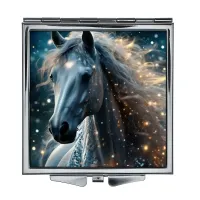 Складное зеркало квадратное Белая лошадь ZER2-1141