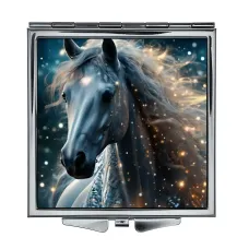 Складное зеркало квадратное Белая лошадь ZER2-1141