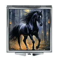 Складное зеркало квадратное Черная лошадь ZER2-1151