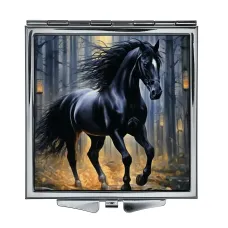 Складное зеркало квадратное Черная лошадь ZER2-1151